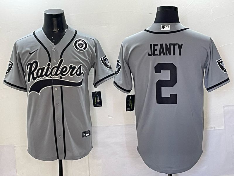 Men 2025 Oakland Raiders #2 Jeanty Grey 3th generation Joint Name Nike Limited NFL Jersey style 079->new york yankees->MLB Jersey